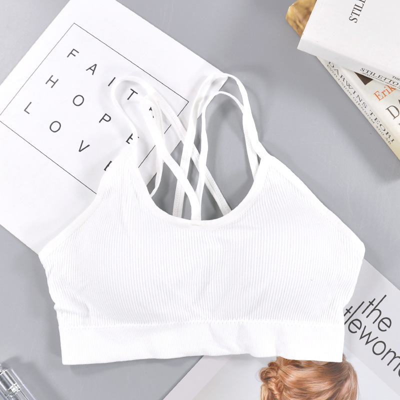 Title 7, Threaded Seamless Cross Beautiful Back Tube Top...