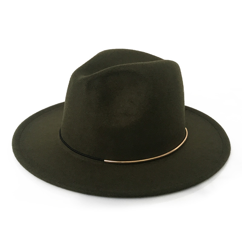 Women's Trendy Hats Gold Buckle Jazz Hat — foto 7