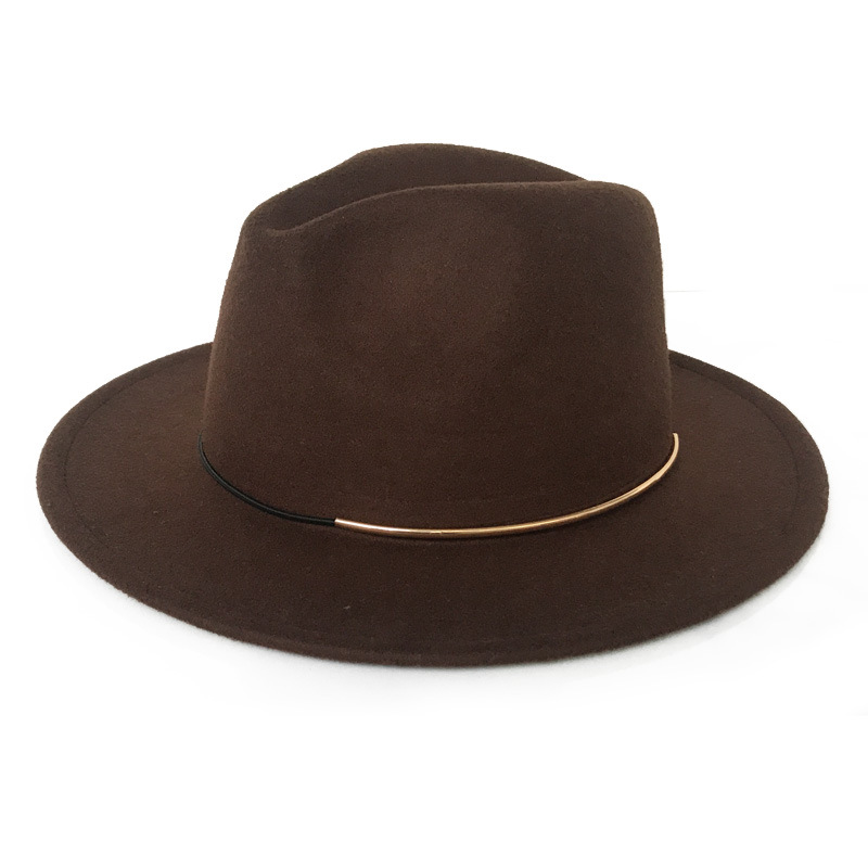 Women's Trendy Hats Gold Buckle Jazz Hat — foto 4