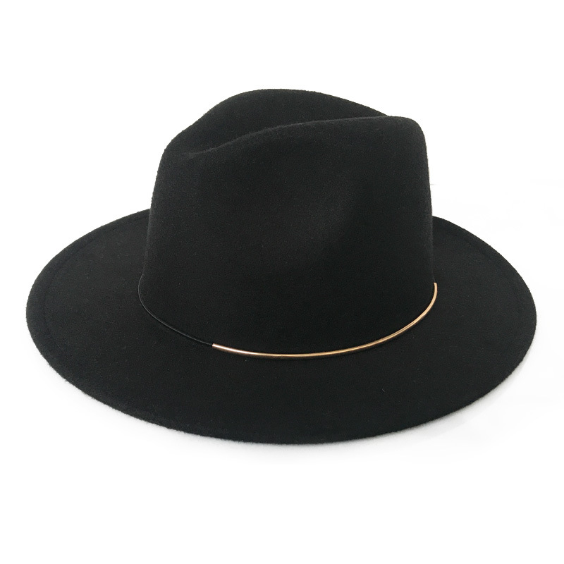 Women's Trendy Hats Gold Buckle Jazz Hat — foto 2