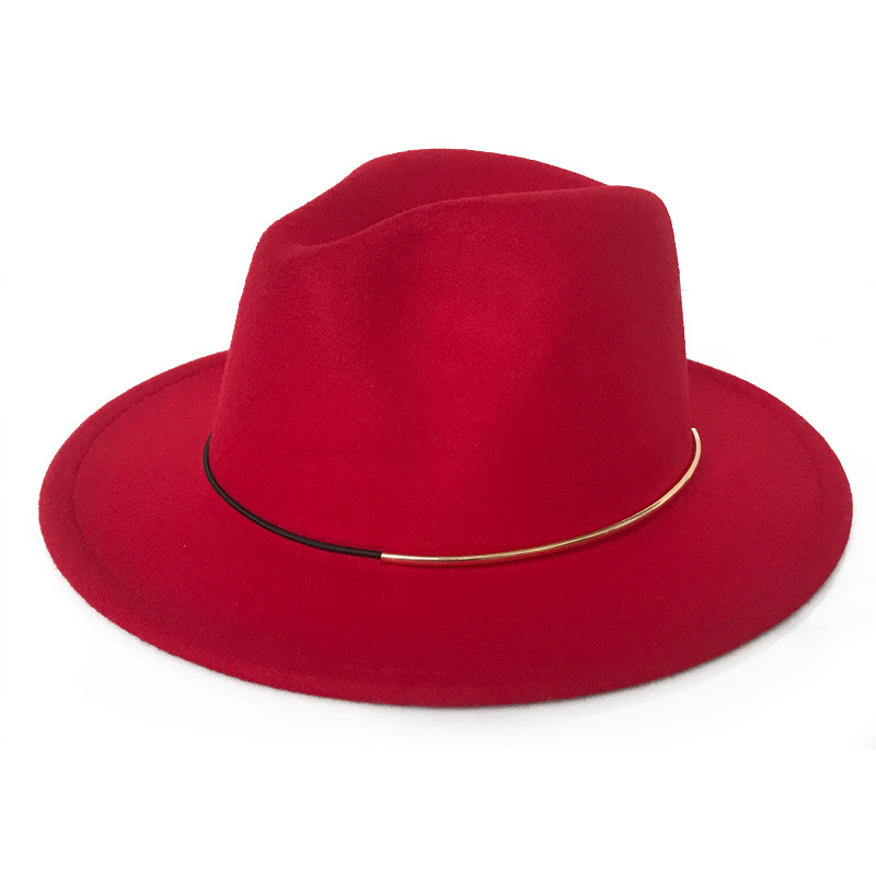 Women's Trendy Hats Gold Buckle Jazz Hat — foto 3