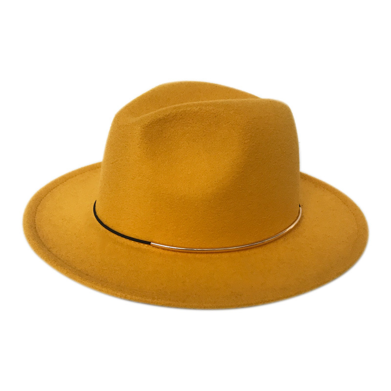 Women's Trendy Hats Gold Buckle Jazz Hat — foto 5