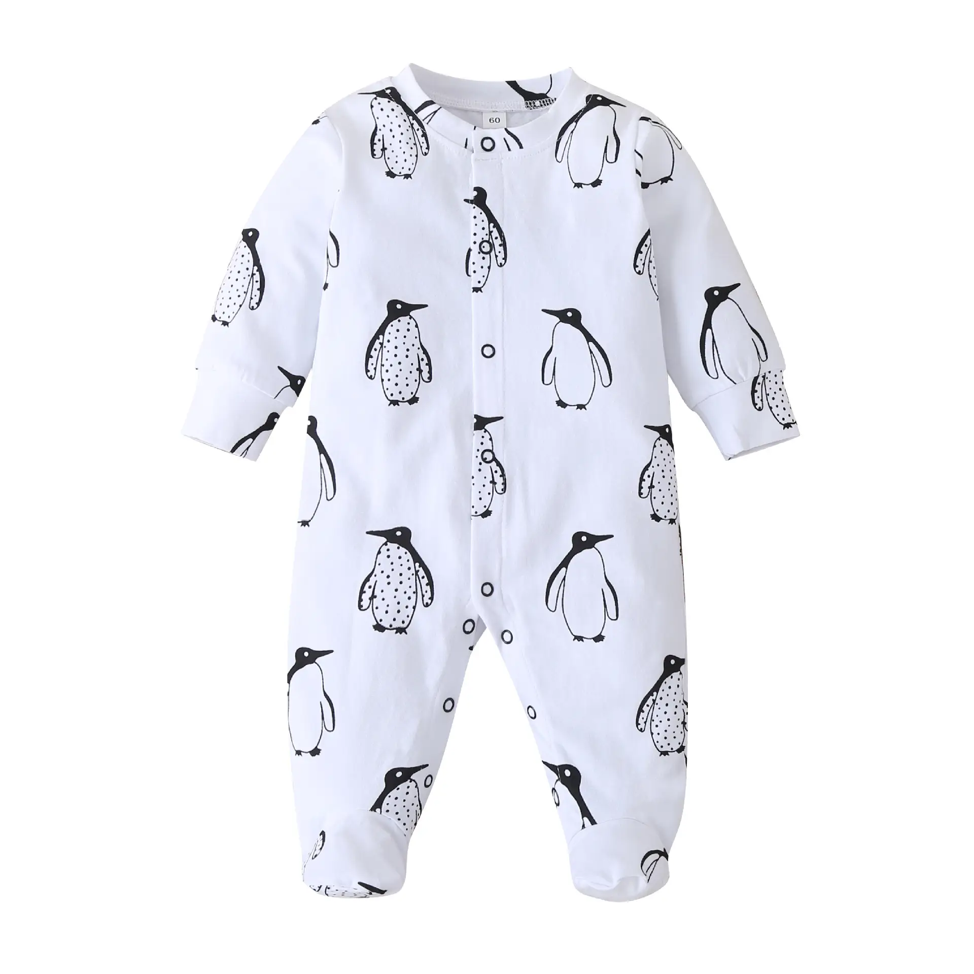 New Leisure Infant Long-Sleeved Foot-Wrapped One-Piece