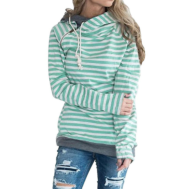 Title 2, Striped Panel Hoodie Sweatshirt