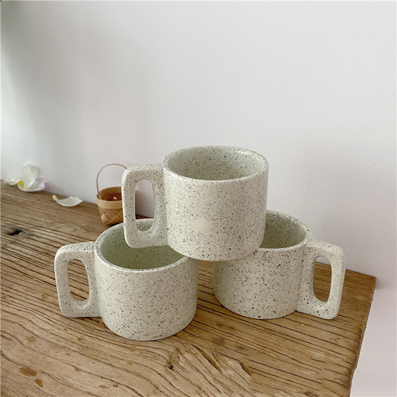 Retro Medieval Splash Ink Mug Simple Ceramic Mug