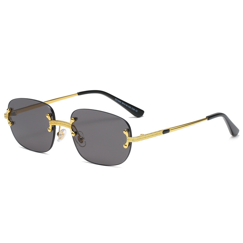 Title 1, Metal Frameless Square Color Film Sunglasses