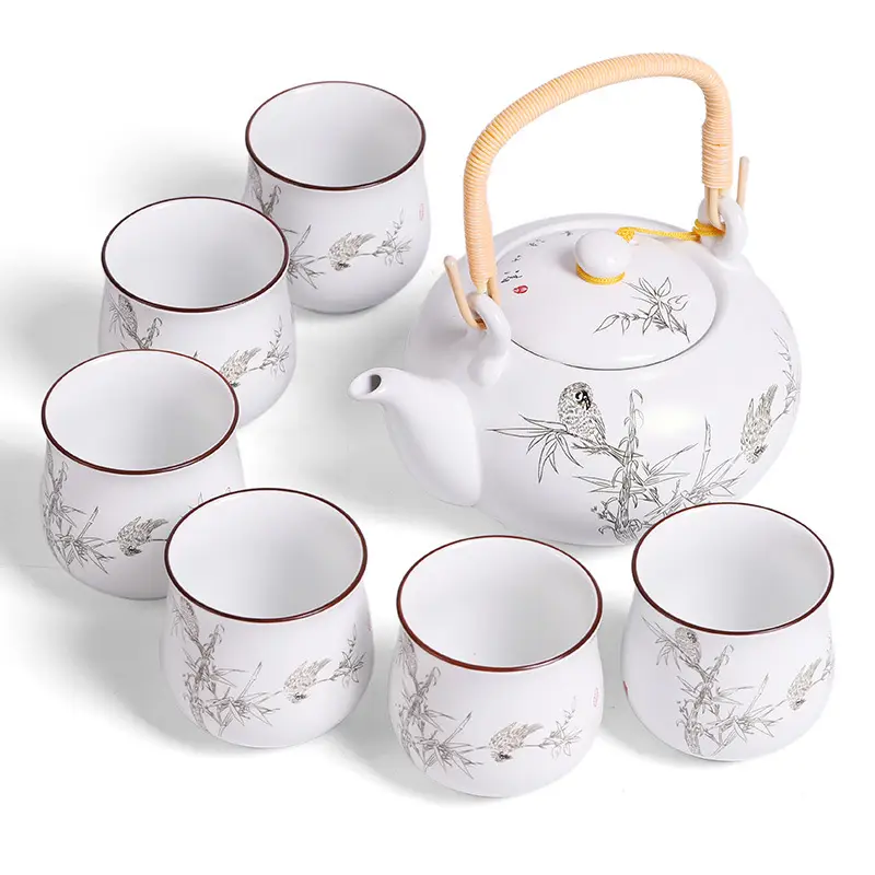 Large and Large Capacity Handle Pot Teapot Set