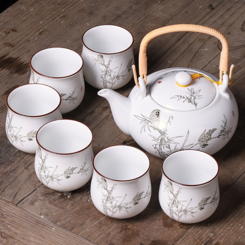 Large and Large Capacity Handle Pot Teapot Set