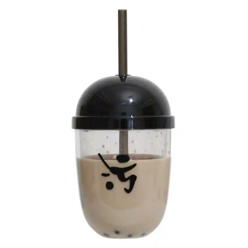 Dirty Pearl Milk Tea Dirty Cup Plastic Cute Student Water Cup With Straw