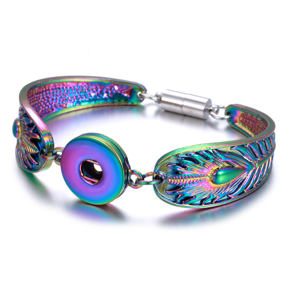 Magnetic Adjustable Noosa Button Seven-color Bracelet
