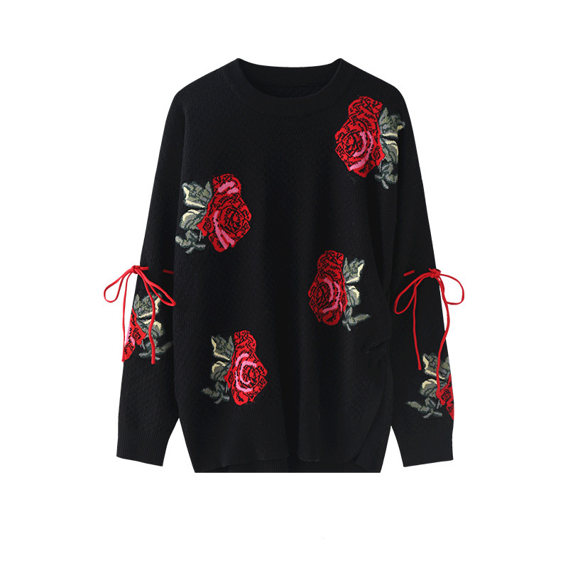 Title 4, Neuer Pullover Design Sense Female Niche Red Fl...