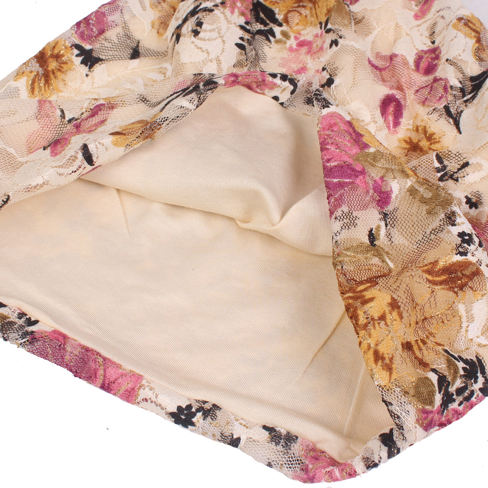 Ethnic Style Pullover Cap Ladies Flower Toe Cap Cap Spring And Summer Lace Hat