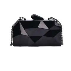 Net Red Chain Shoulder Messenger Bag Women - Black - View 1