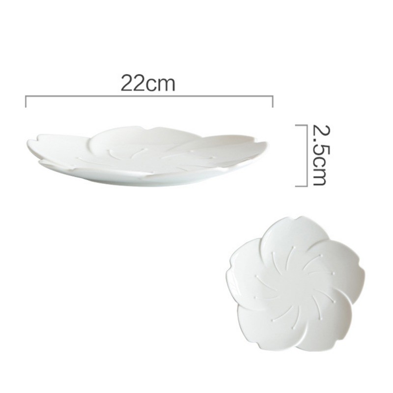 Japanese Ceramic Sakura Plate Creative Dinner Plate