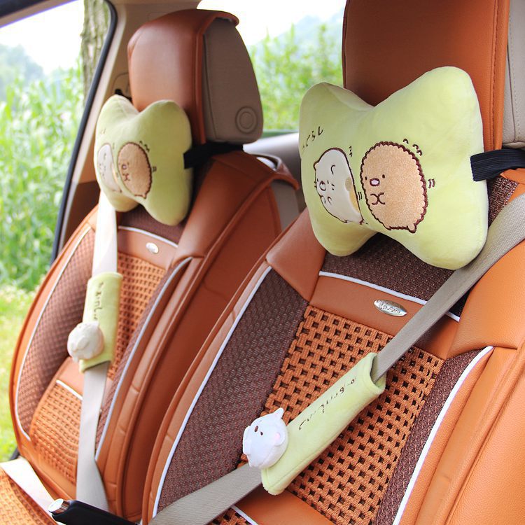 Car Headrest Neck Pillow Four Seasons Car Bone Pillow With Cover Car