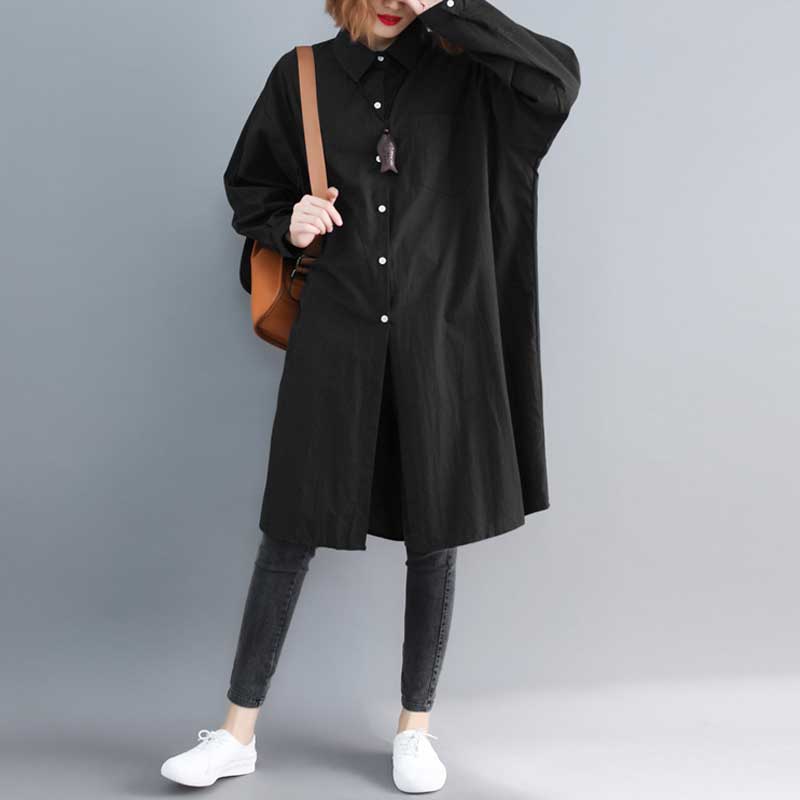 Loose Large Size In The Long Shirt Female Fat Sister
