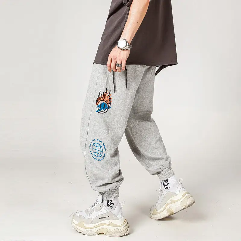 Loose Street Leggings Elastic Waist Drawstring Trousers