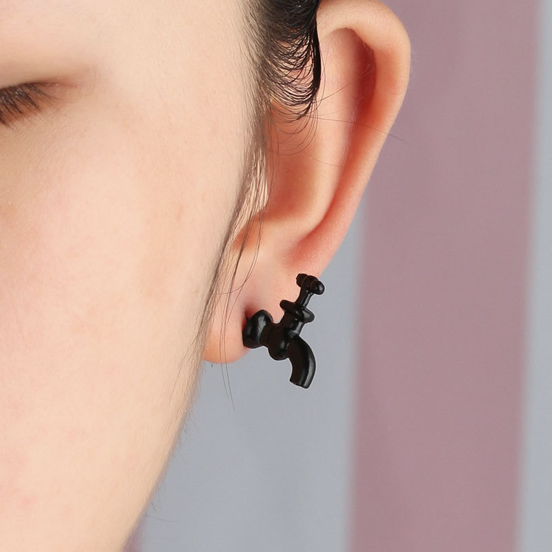 Ms Faucet Modelling Alloy Stud Earrings