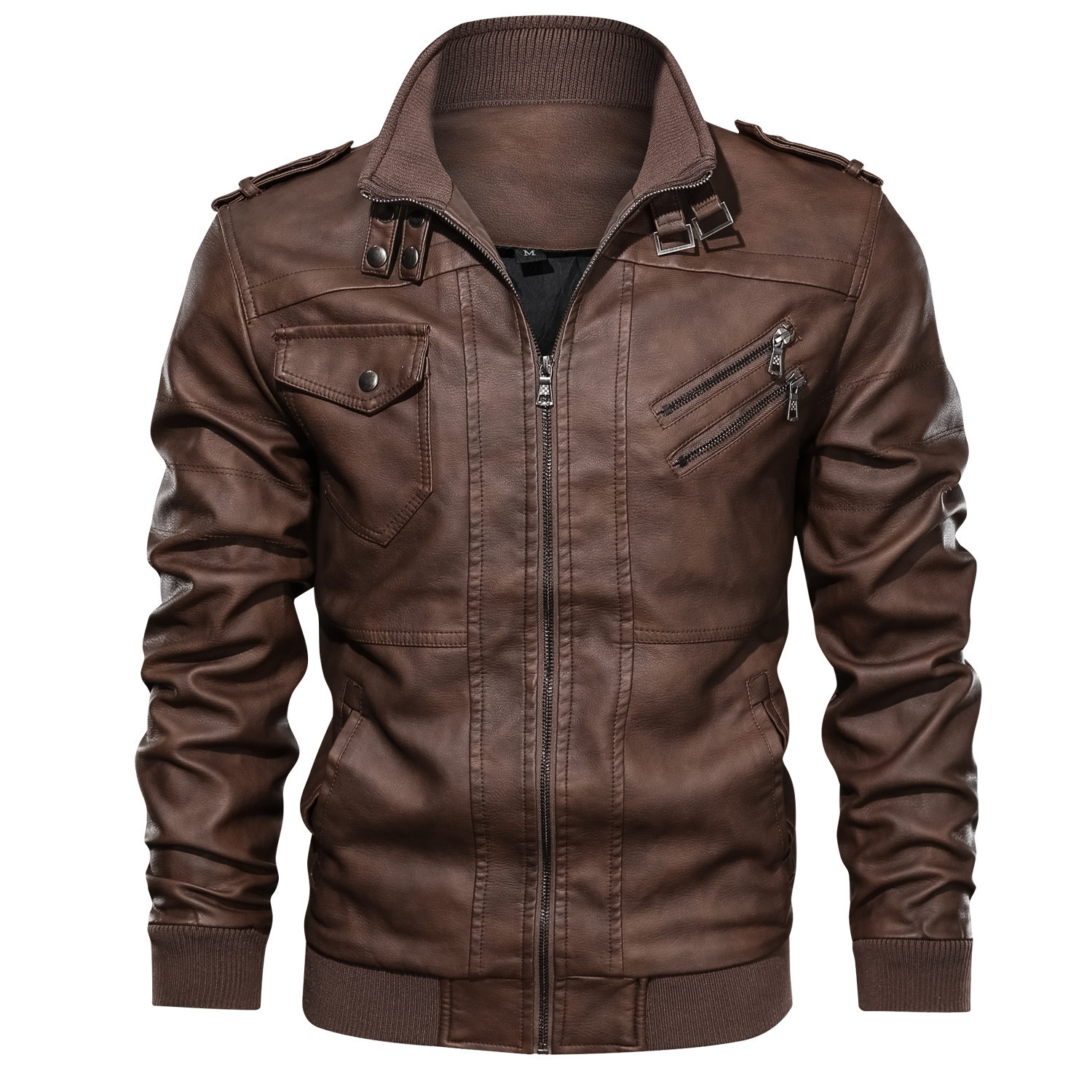 Code Leisure Motorcycle Leather Men's Leather Jacket