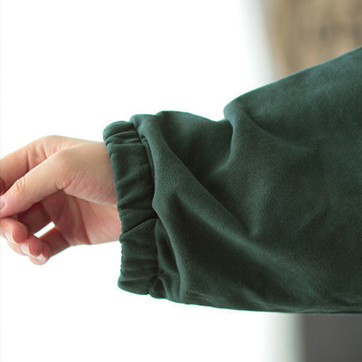 Retro Literature And Art Loose Pullover Casual Ladies Top