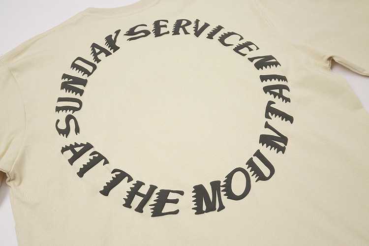 The Same Letter Foam Printing Men And Women Loose Short Sleeves