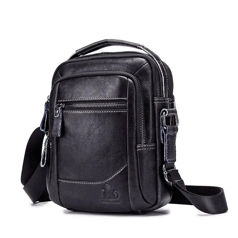 Top Layer Cowhide Men's Bag Retro Style