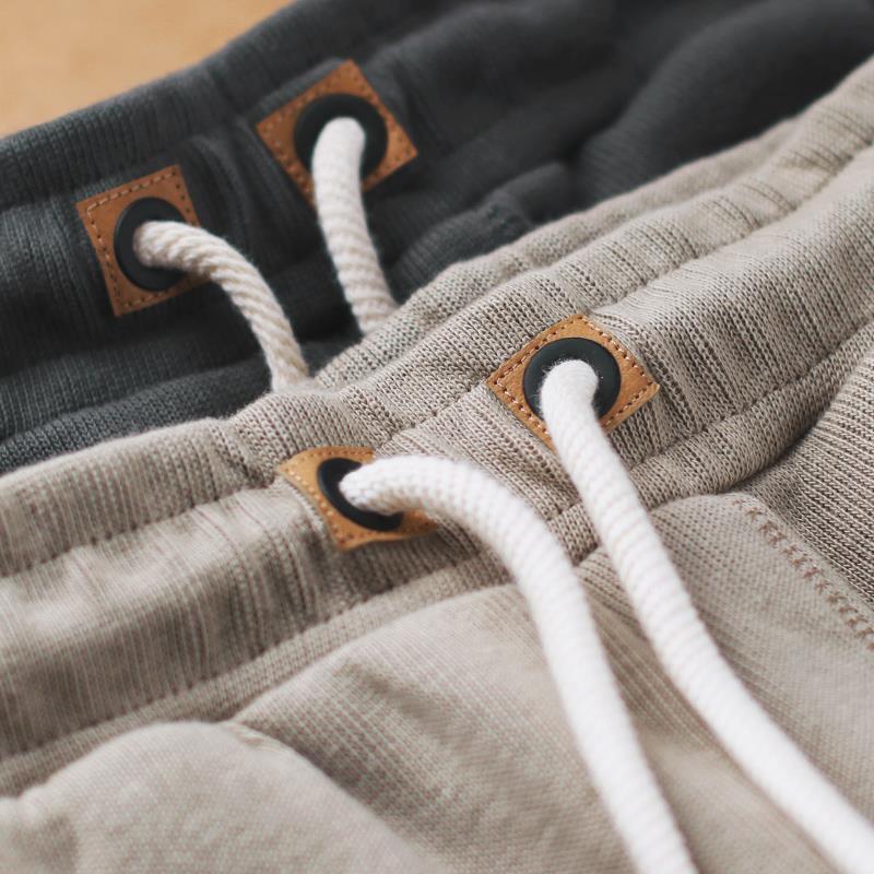  Cotton Casual Pants Drawstring Sweatpants Men's Loose Trousers