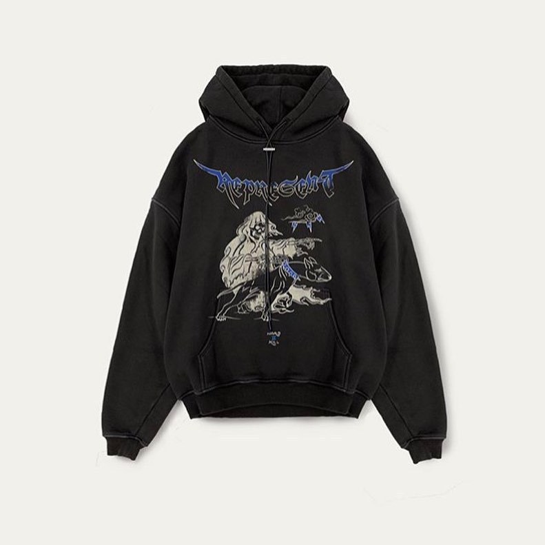 Title 3, Hip Hop Reaper Retro Shark Print Sweatshirt