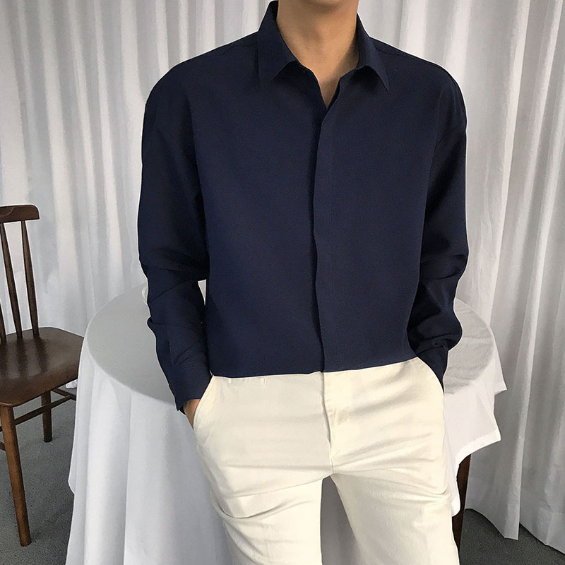 Autumn Handsome Long-Sleeved Ins Trendy Handsome Shirt