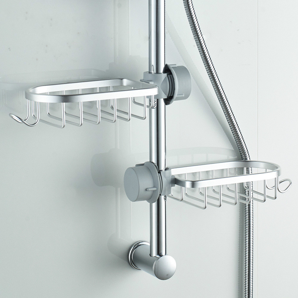 Aluminum Sink Drain Rack with Mesh Basket