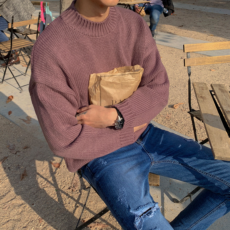 Loose Knit Sweater Thickened Bottoming Sweater