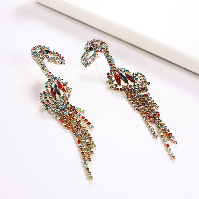 Personalized Flamingo Female Stud Earrings