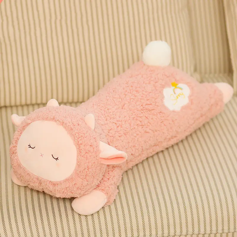 Cartoon Plush Toy Lamb Doll Lying Cushion