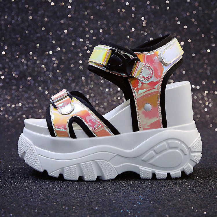 TUINANLE Platform Sandals Muffin Bottom Symphony Chunky Super High Heel Student Increase Summer Beach Shoes Sandalias Mujer Orange - Shop at LoveMi