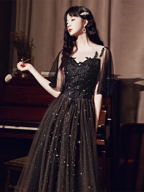 Black Annual French Dinner Dresses