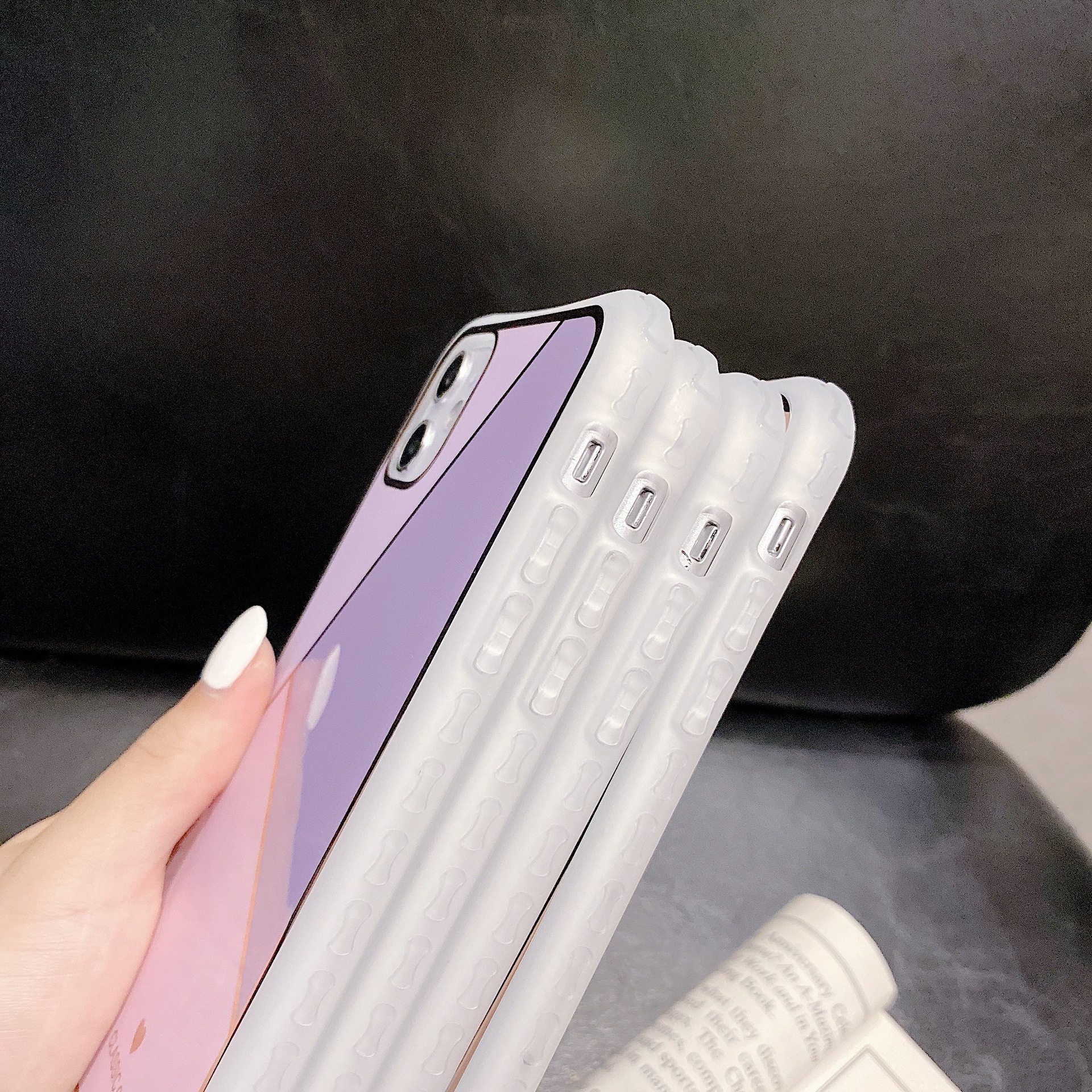 Electroplating Stitching Geometric Small Waist Phone Case - Image 2