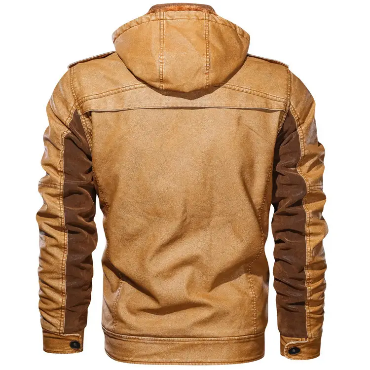 Fashion Simple Men's Leather Short Jacket