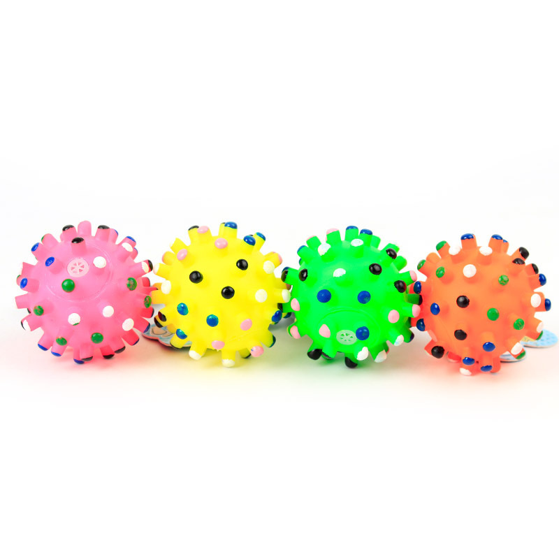 Pet Sounding Vinyl Thorn Ball Bite Resistant Toy 2