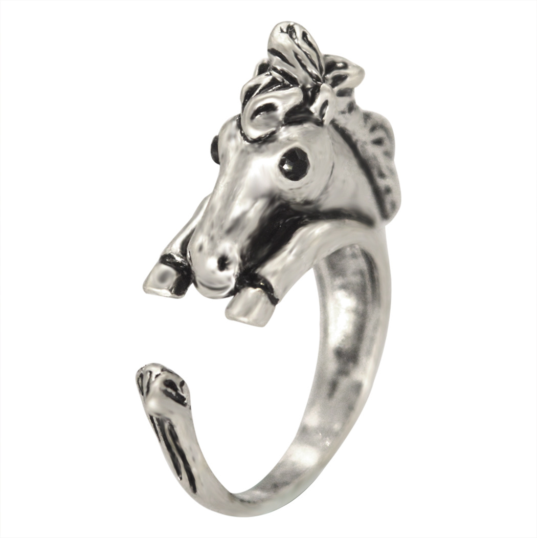 New Style Adjustable Personalized Horse Retro Ring