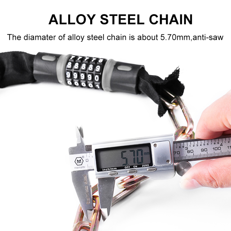 Bicycle Chain Lock Anti-Theft Bicycle Chain Lock Chain Lock — foto 3