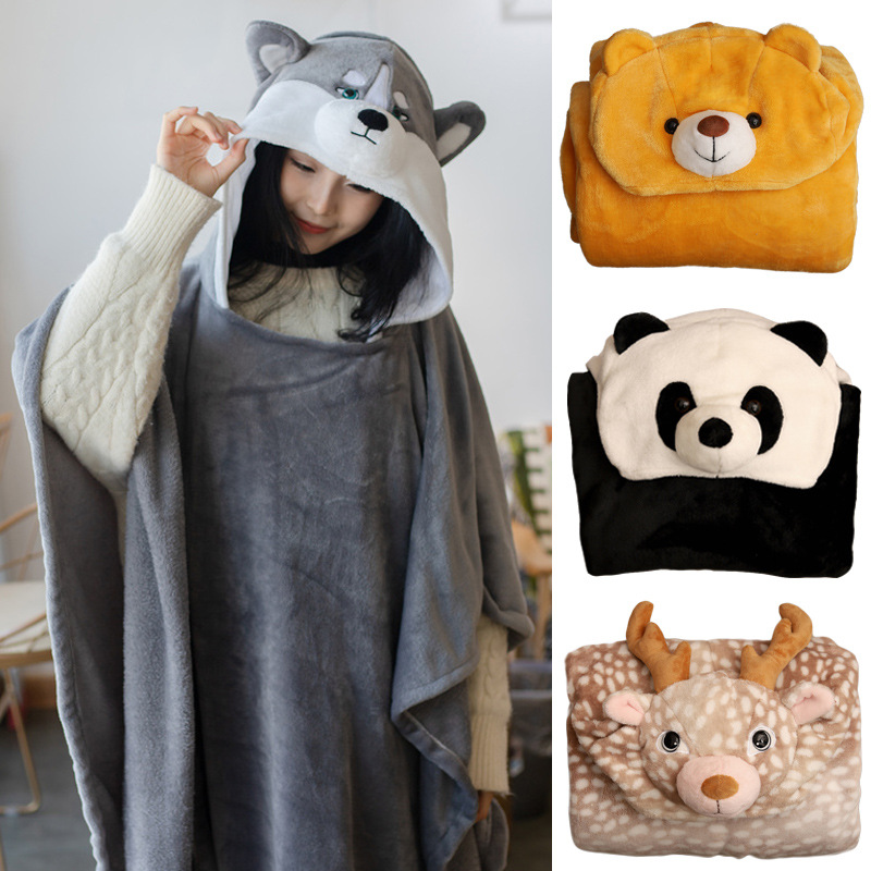 Title 7, Cartoon Cloak Can Wear Blanket Hooded Cloak