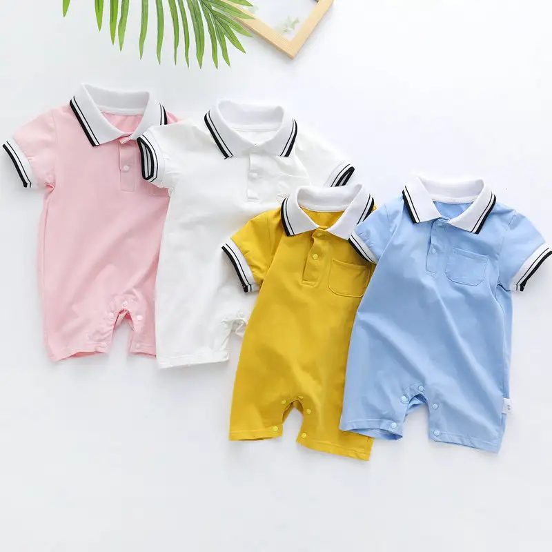 Spring And Summer One-piece Thin Baby Short-sleeved Romper For Men And Women