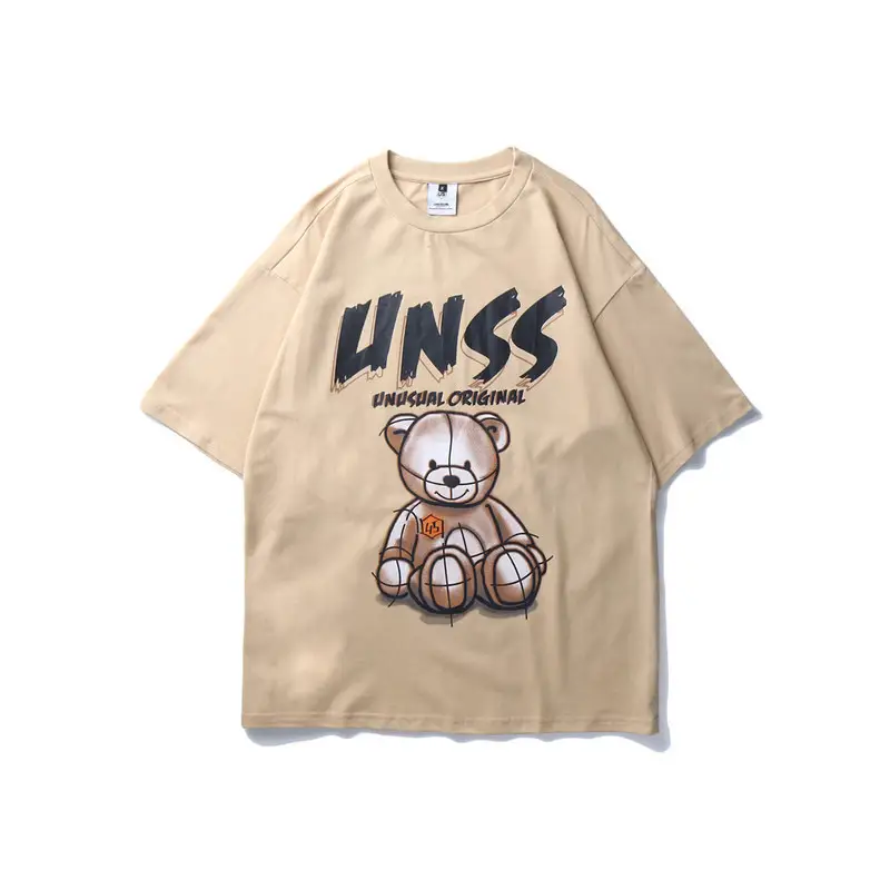 European and American Original Fashion Brand Hip-hop Bear Loose Hiphop T-shirt