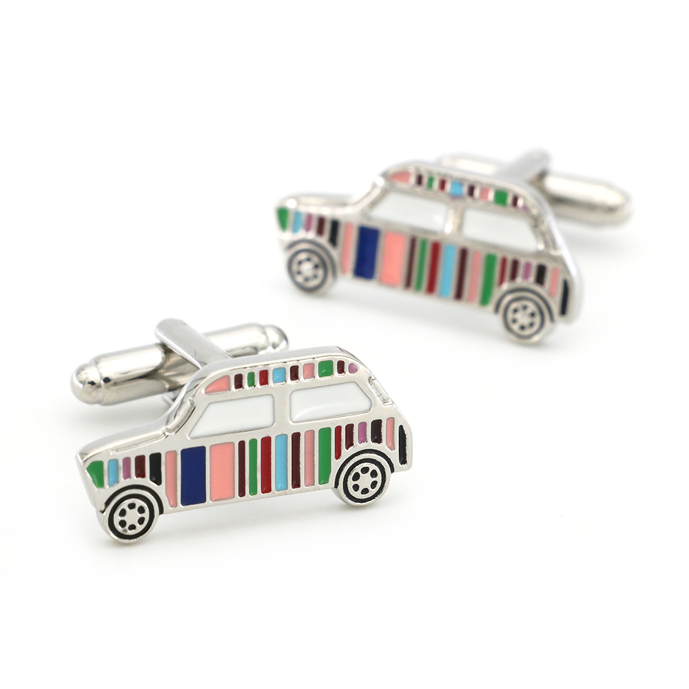 Striped Car Cufflink Button, picture 4 of 4