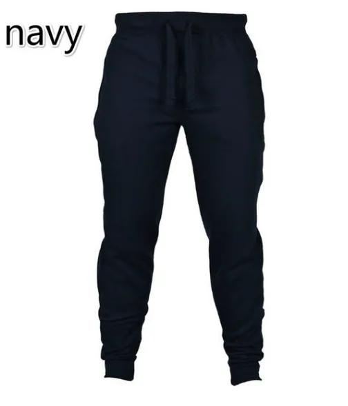 Casual Solid Color All Match Sweatpants Sports Breathable Harem Pants Navy - Shop at LoveMi