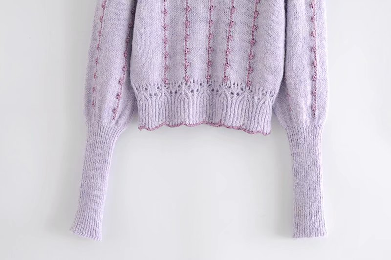 Title 6, Strickpullover für Damen mit metallischem Faden