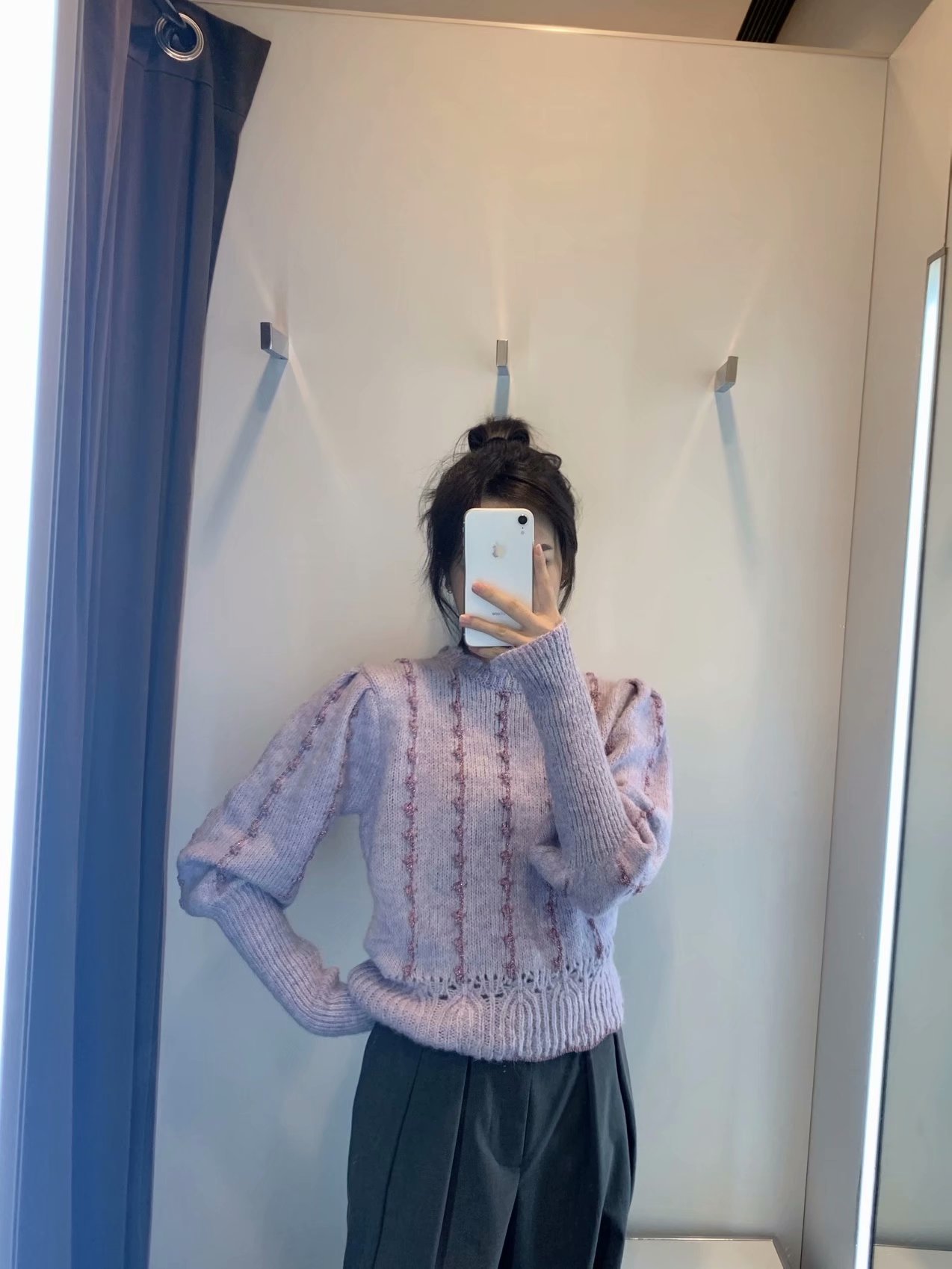 Metallic Thread Knitted Sweater Women's Sweater