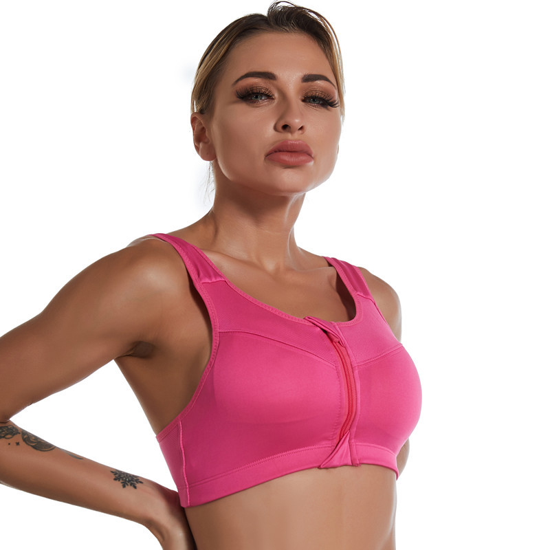 Title 4, Front Zipper And No Steel Ring Gather Sports Bra