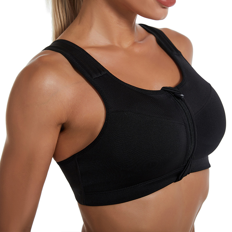 Title 7, Front Zipper And No Steel Ring Gather Sports Bra