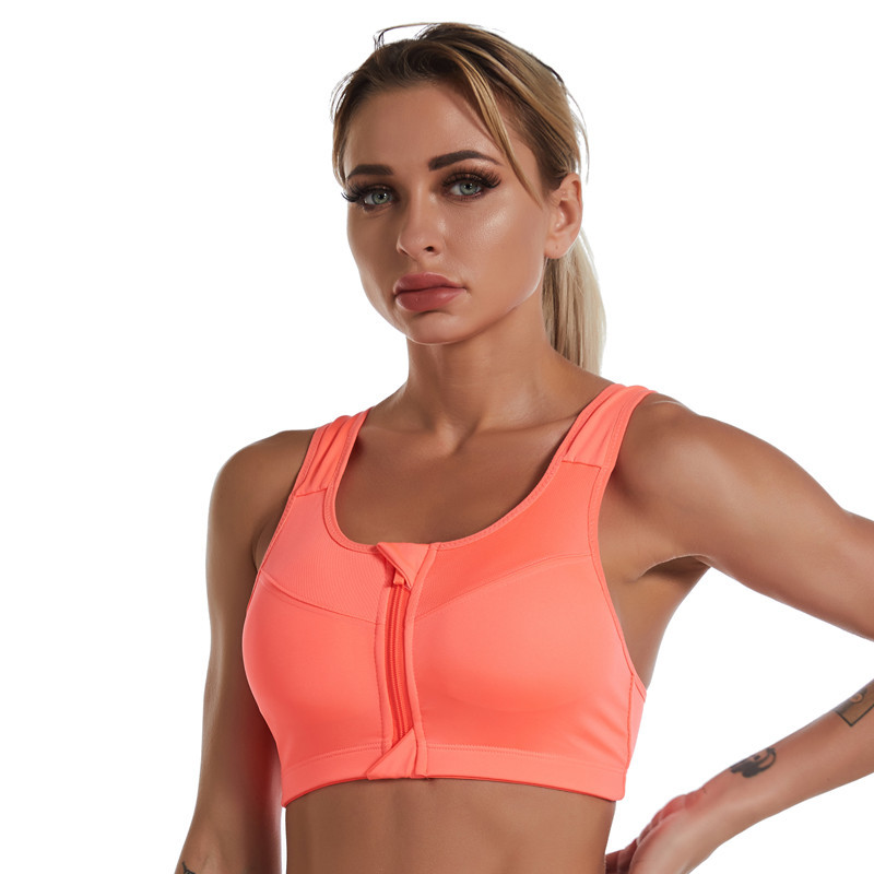 Title 8, Front Zipper And No Steel Ring Gather Sports Bra